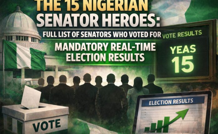 The 15 Heroes: Full List of Nigerian Senators Who Voted for Mandatory Real-Time Election Results